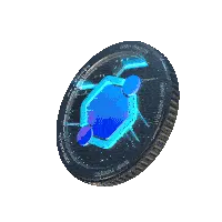 animated spinning cyberpunk coin logo